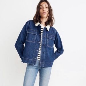 Madewell Sherpa Collar Denim Jacket